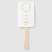 ミニマリストモノグラムフォーマル結婚式 プログラムファン ハンドファン (正面)