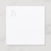 ミニマリストモノグラムプロフェッショナルエレガントテンプレート スクエア名刺 (正面)