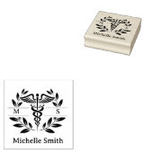 ミニマリストモノグラムメディカルシンボルドクターナース ラバースタンプ (押印)