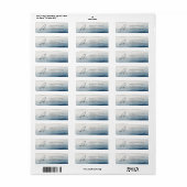 ミニマリストモノグラム差出人住所ラベル ラベル (フルシート)