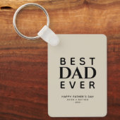 ミニマリストモノグラム最高のパパエバー キーホルダー (正面)