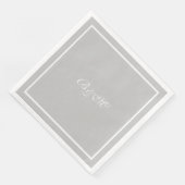 ミニマリストモノグラム。グレー上のカップルイニシャル (コーナー)