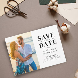 ミニマリストモノグラムB&WウェブサイトQRコード写真 セーブザデート