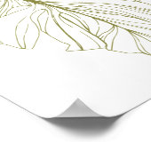 ミニマリストモンスターリーフ感動的引用文 ポスター (角)