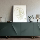 ミニマリストモンスターリーフ感動的引用文 ポスター