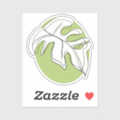 ミニマリストモンステラ葉幾何学形状 シール (シート)