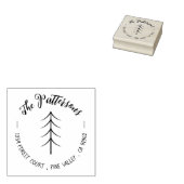 ミニマリストモールツリーファミリーホリデーラバースタンプ ラバースタンプ (押印)
