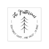 ミニマリストモールツリーファミリーホリデーラバースタンプ ラバースタンプ (インプリント)