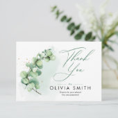 ミニマリストユーカリプスグリーンリーサンキューカード サンキューカード (スタンド正面)