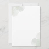 ミニマリストユーカリプスグリーンリー結婚式招待状 招待状 (裏面)