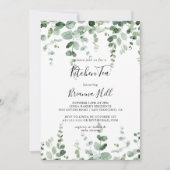 ミニマリストユーカリプタスキッチンティーブライダルシャワー 招待状 (正面)