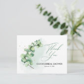 ミニマリストユーカリプタスブライダルシャワーサンキューユー ポストカード (スタンド正面)