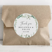 ミニマリストユーカリプトゥスサンキューユー結婚式の引き出物 ラウンドシール
