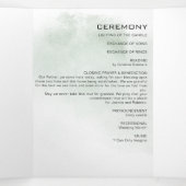 ミニマリストユーカリプトゥストリフォールド結婚式 プログラム (内部中)