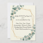 ミニマリストユーカリ結婚式招待状 招待状 (裏面)