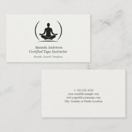 ミニマリストヨガインストラクタークリーン&エレガントデザイン 名刺