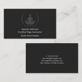 ミニマリストヨガインストラクタークリーン&エレガントデザイン 名刺