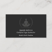 ミニマリストヨガインストラクタークリーン&エレガントデザイン 名刺 (正面)