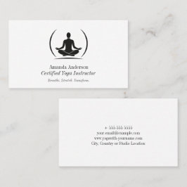 ミニマリストヨガインストラクタークリーン&エレガントデザイン 名刺