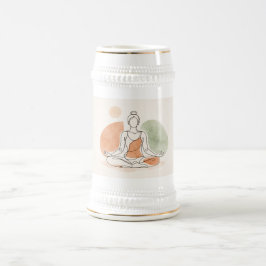 ミニマリストヨガ瞑想マグ ビールジョッキ