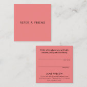 ミニマリストライトコーラル実在エステート紹介カード 紹介カード (正面/裏面)