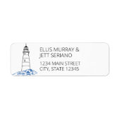 ミニマリストライトハウス結婚ズ住所 シール (正面)