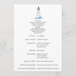 ミニマリストライトハウス結婚式 プログラム