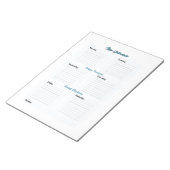 ミニマリストライトブループランナースケジュール(週間) ノートパッド (アングル)