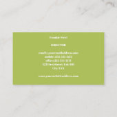 ミニマリストライムとホワイト名刺 名刺 (裏面)