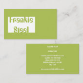 ミニマリストライムとホワイト名刺 名刺 (正面/裏面)