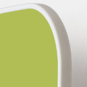 ミニマリストライムグリーンとブルーモノグラムモダン ピックルボールラケット (左詳細)