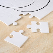 ミニマリストラインアートウーマン体モダンイラストレーション ジグソーパズル (側面)