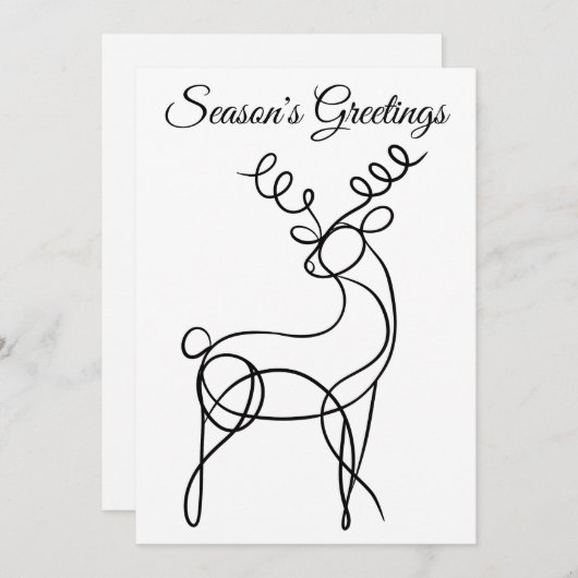 ミニマリストラインアートトナディアシーズンのご挨拶 シーズンカード (正面/裏面)