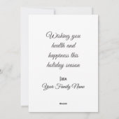 ミニマリストラインアートトナディアシーズンのご挨拶 シーズンカード (裏面)