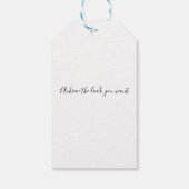 ミニマリストラインアートロングウェーブナチュラル美容師 ギフトタグ (裏面)