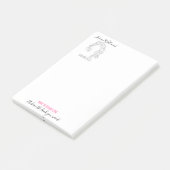 ミニマリストラインアートロングウェーブナチュラル美容師 ポストイット (アングル)