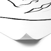 ミニマリストラインアート顔 ポスター (角)