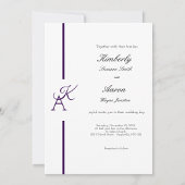 ミニマリストラインイニシャル結婚式の招待 招待状