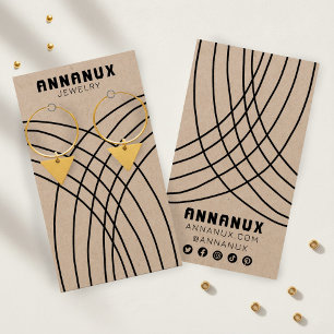 ミニマリストラインイヤリングジュエリー表示KRAFT