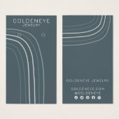 ミニマリストラインシックイヤリングジュエリーディスプレイカード (正面&裏面)