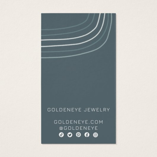 ミニマリストラインシックイヤリングジュエリーディスプレイカード (裏面)