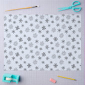 ミニマリストラインスケッチスノーフレークスクリスマス 薄葉紙 (クラフト)