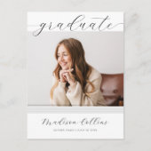 ミニマリストラインズ卒業パーティフォト招待状 ポストカード (正面)