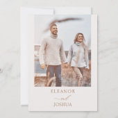 ミニマリストラインプロテアボヘミアン結婚式招待状 招待状 (裏面)