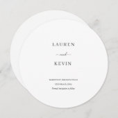 ミニマリストラウンドは招待で日付を保存 シーズンカード (正面/裏面)