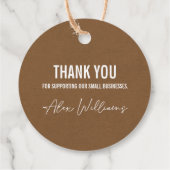 ミニマリストラウンドロゴビジネスつるラベル フェイバータグ (裏面)