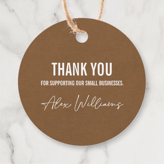 ミニマリストラウンドロゴビジネスつるラベル フェイバータグ (裏面)