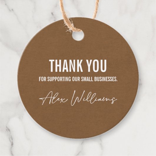 ミニマリストラウンドロゴビジネスつるラベル フェイバータグ (正面)