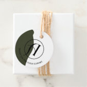 ミニマリストラウンドロゴビジネスつるラベル フェイバータグ (インサイチュ)