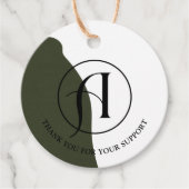 ミニマリストラウンドロゴビジネスつるラベル フェイバータグ (正面)